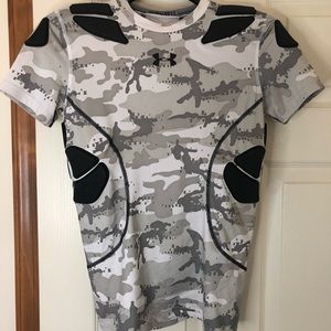 Under Armour Football padded Camo compression shirt